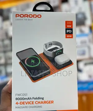 Porodo 8000mah Folding 4-Device Charger