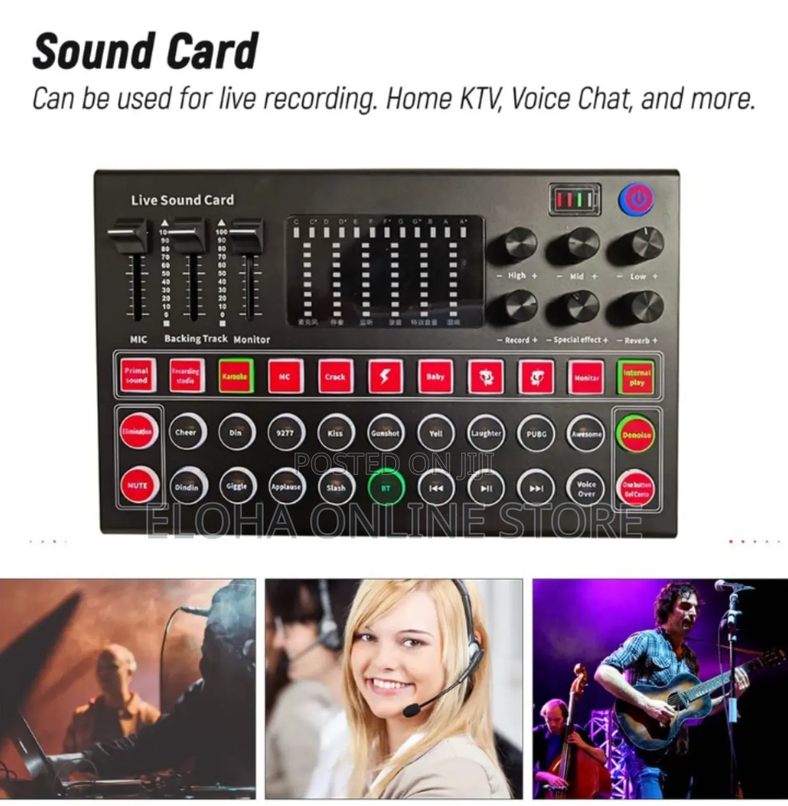 M9 Audio Interface Sound Card Live Voice Mixer