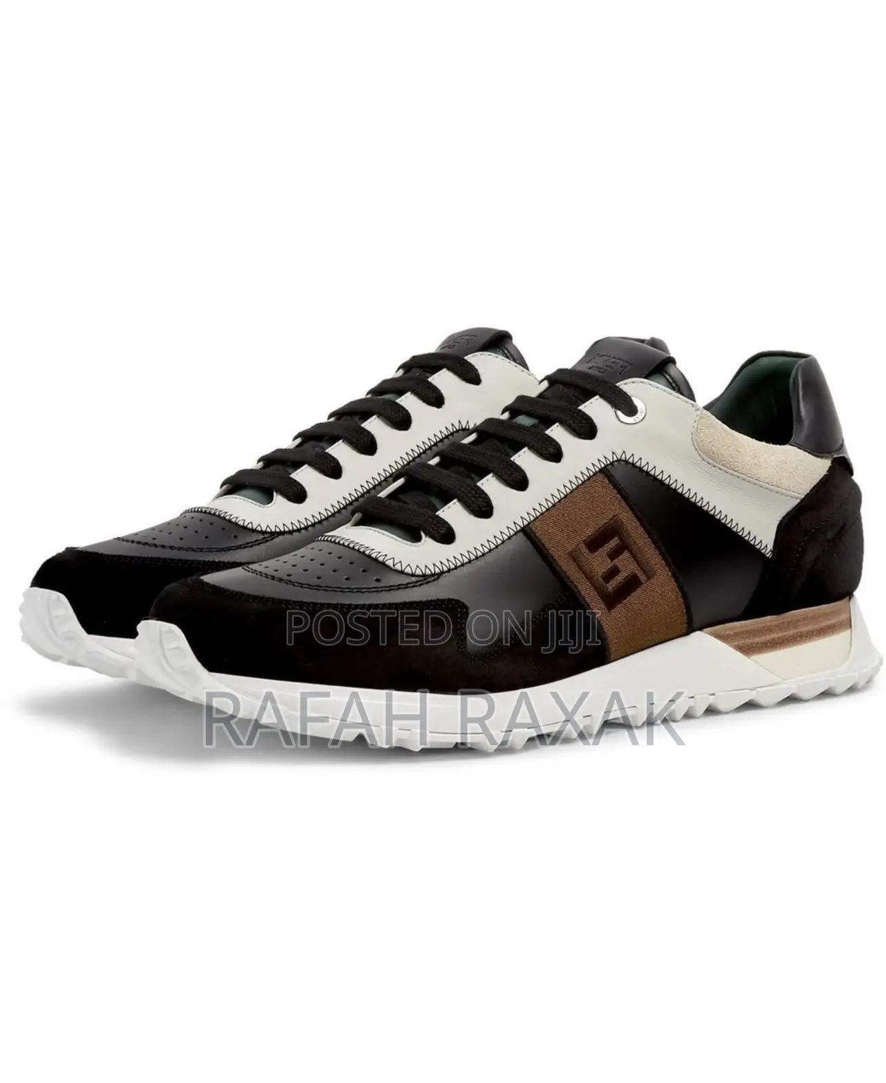 Original Fendi Luxury Casual Multicolor Suede Sneaker