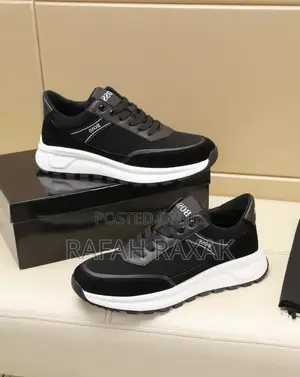 Original New Designer Luxury Boss Leather/Suede Sneakers