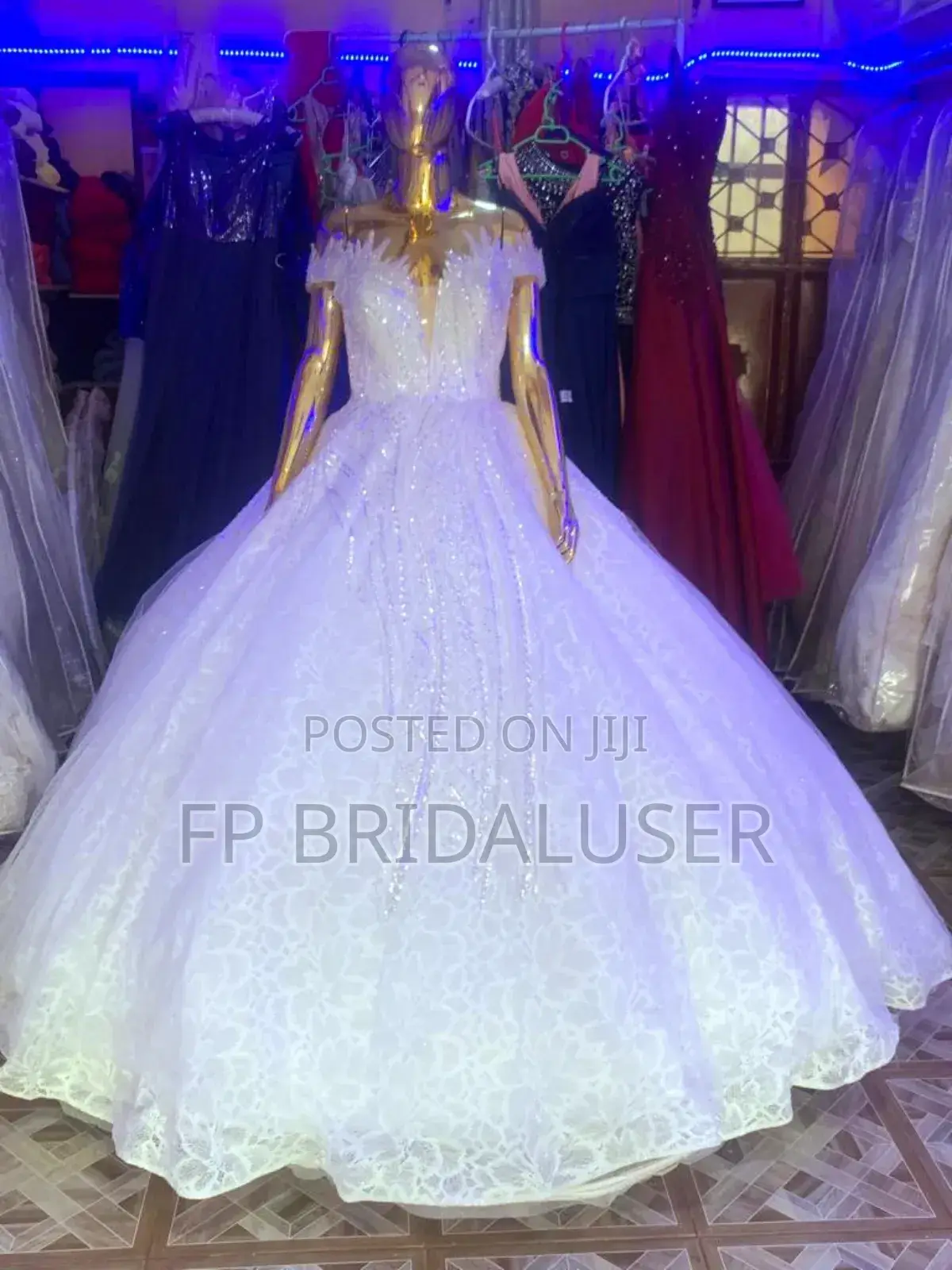 Wedding Gown for Hire Offshoulder White