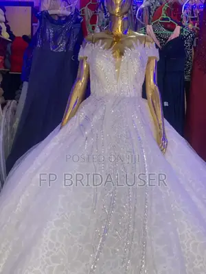 Wedding Gown for Hire Offshoulder White