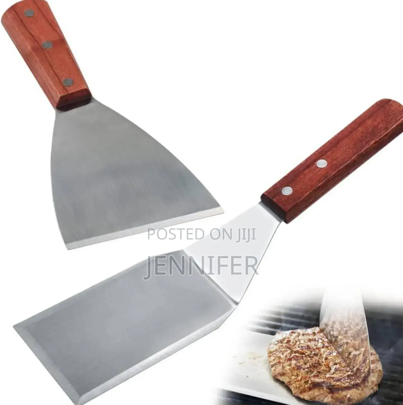 Wooden Handle Stainless Steel Grill Spatula