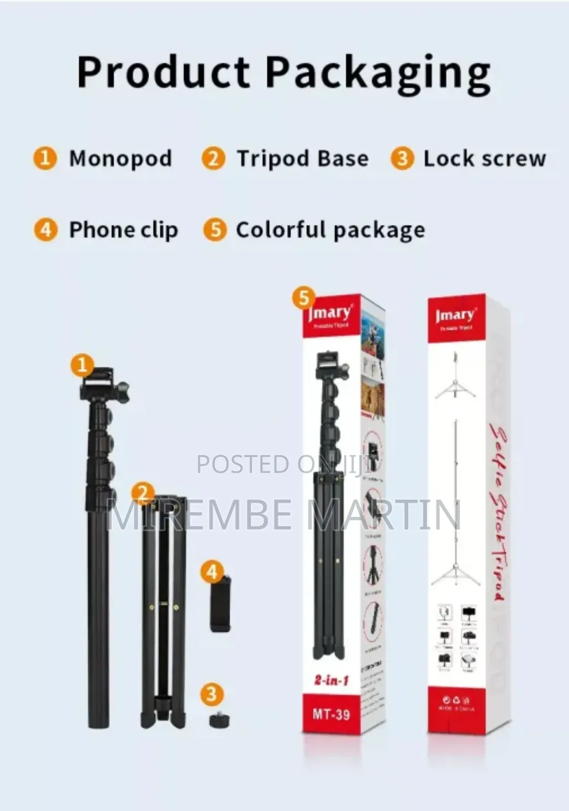 Jmary Mt39 61inch Heavy Duty Extendable Tripod Stand