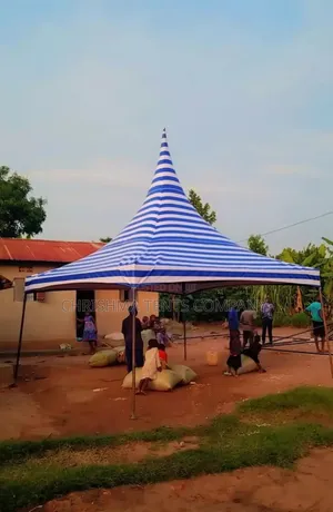 Blue White 50-Seater Tent Without Flaps