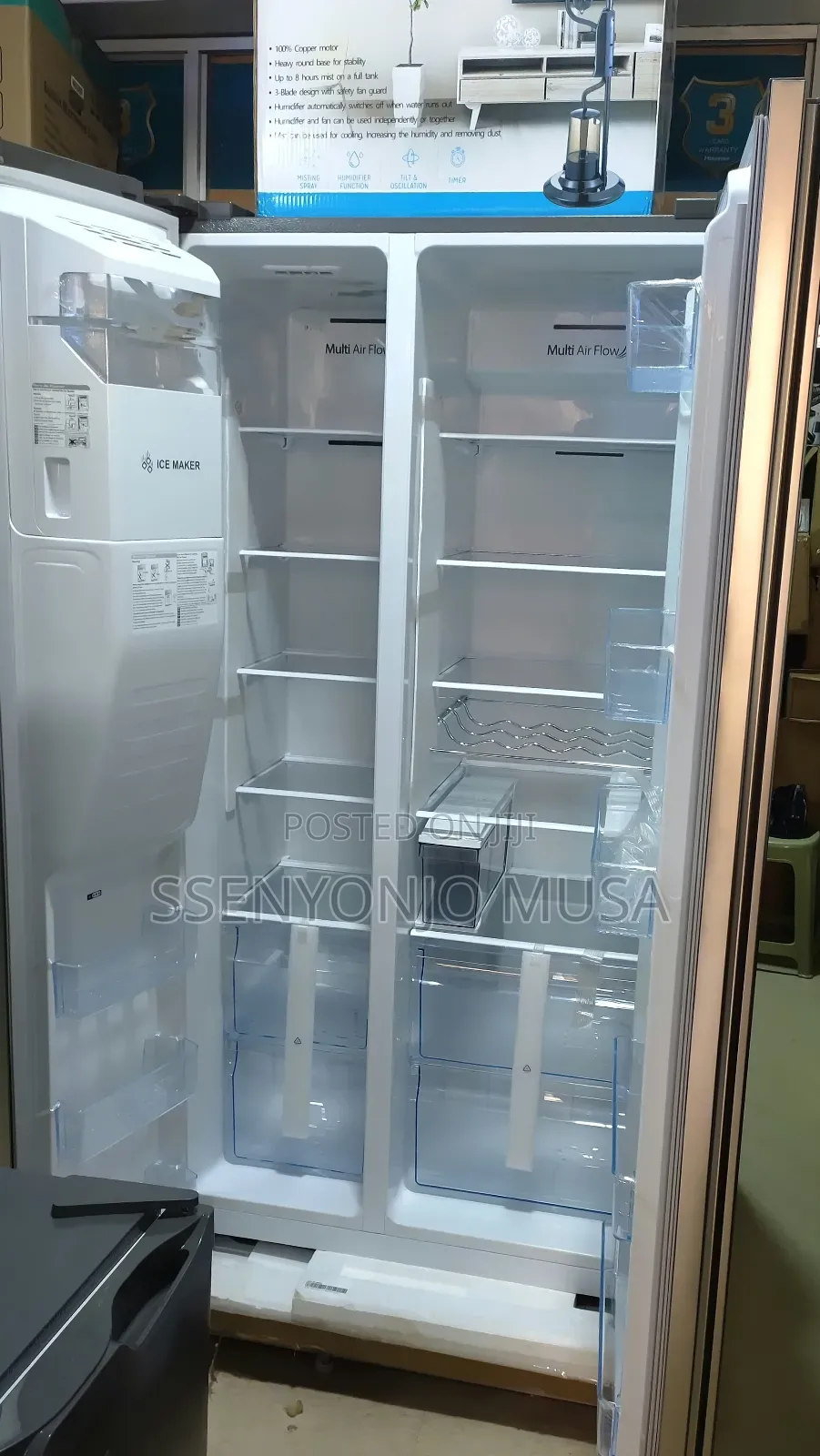 Hisense Fridge 700l Side by Side Frost Free With Water Dispenser-