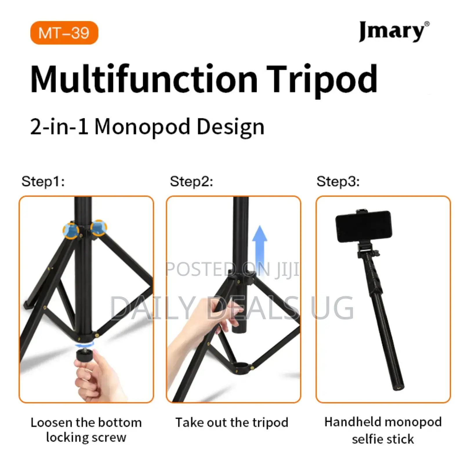 Jmary Mt-39 2 in 1 Portable Tripod Selfie Stick