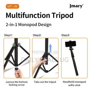 Jmary Mt-39 2 in 1 Portable Tripod Selfie Stick