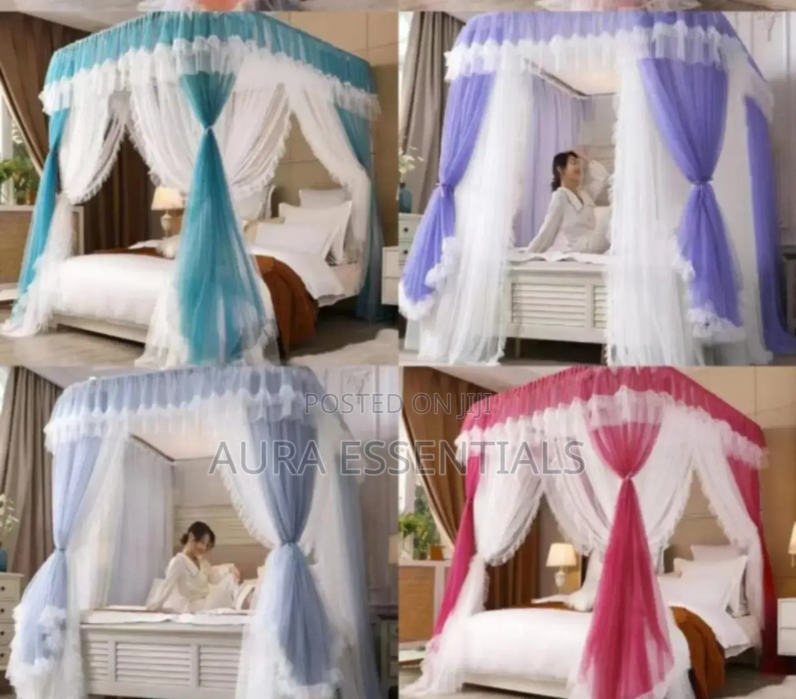 U - Shaped Support Bed Canopy Mosquito Net