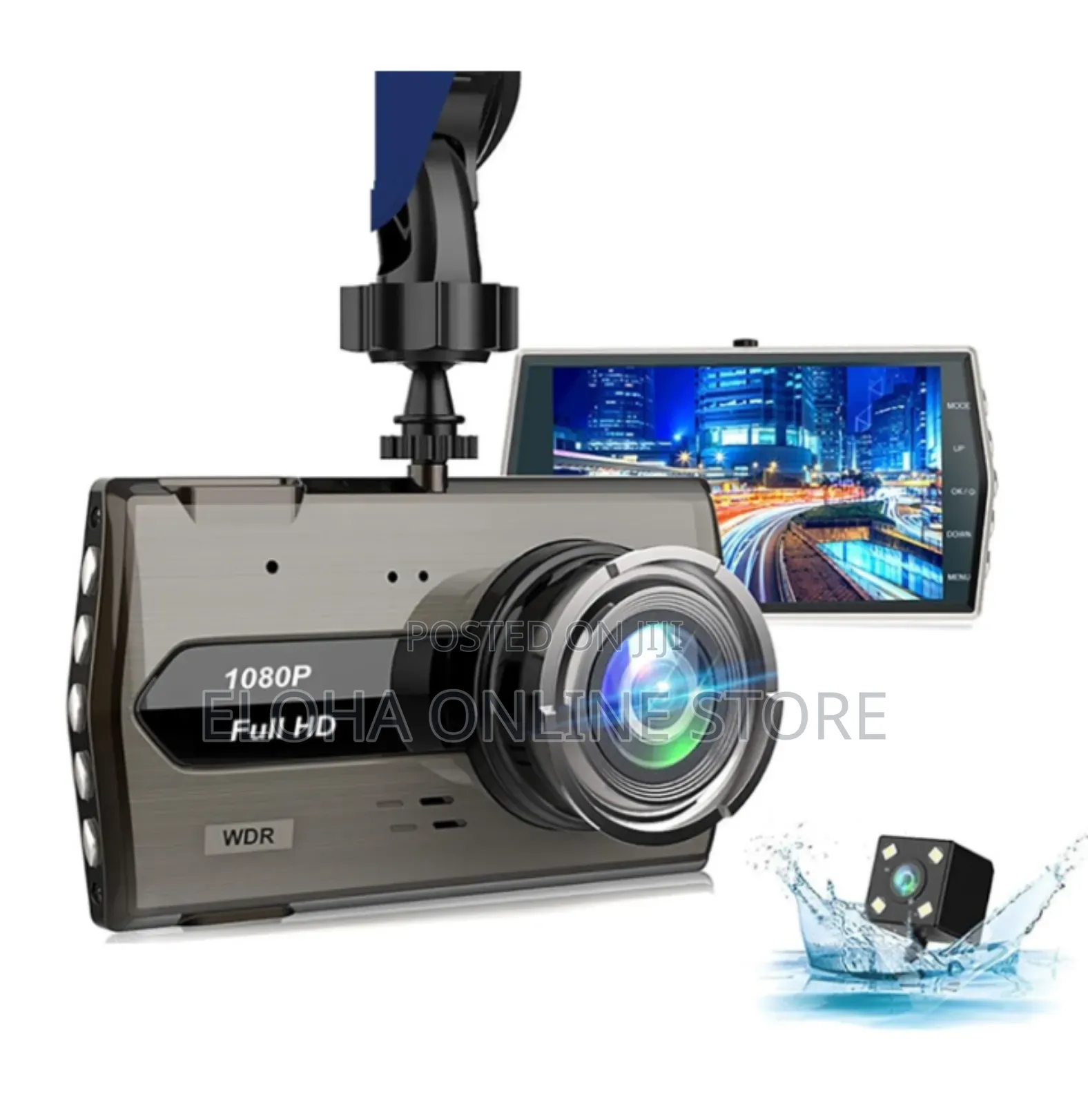 1080p Full View Front and Rear View Dashboard Camera