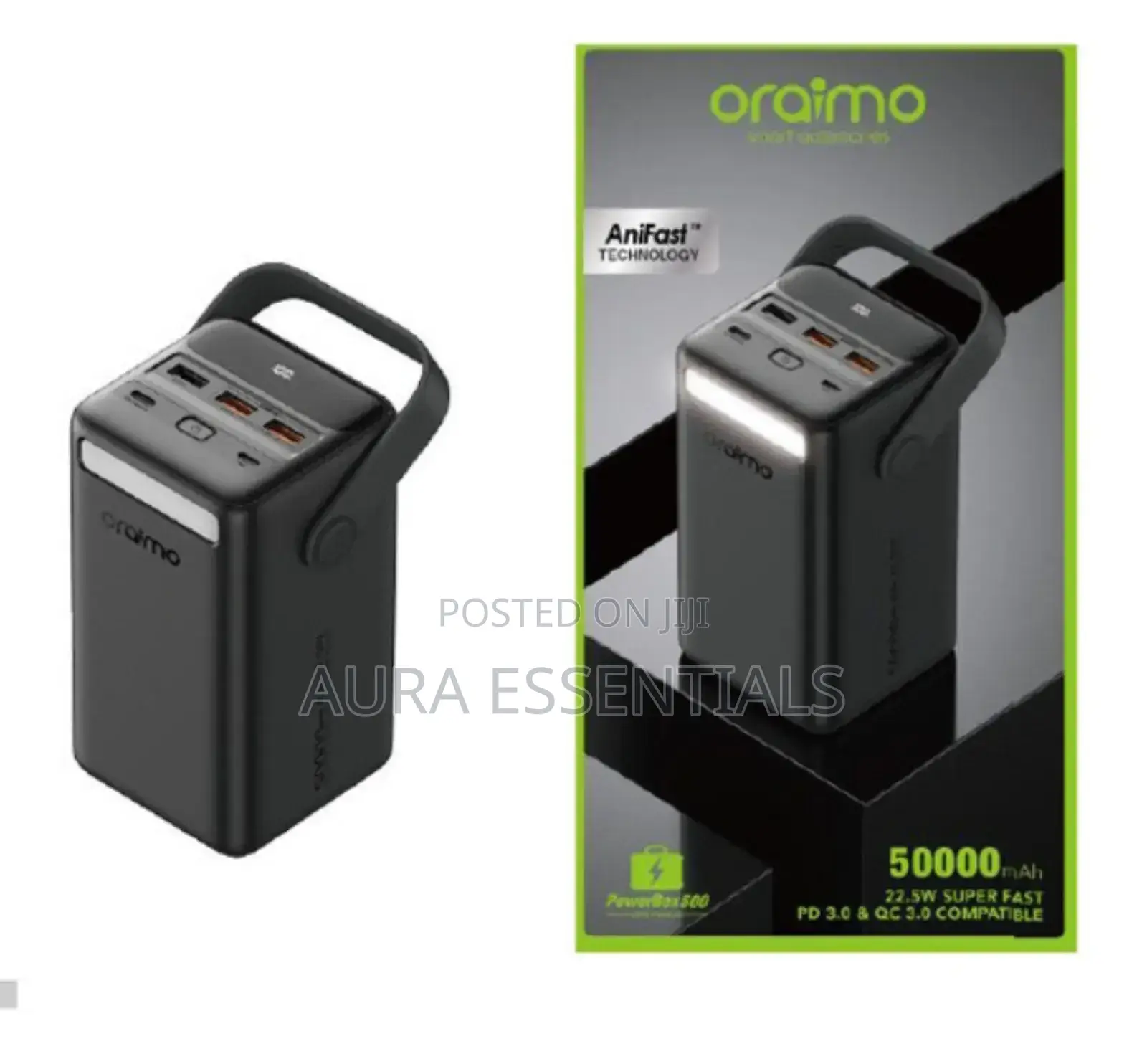 Oraimo Power Bank 50000mah Pd3.0 Qc3.0; 10-Times Device
