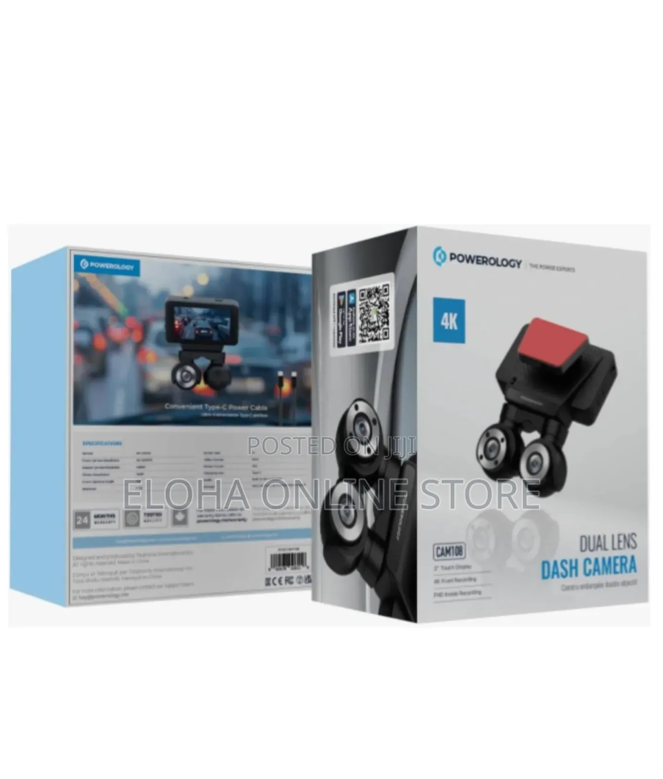 Powerology Dual Lens Dash Camera / Front Camera Resolution
