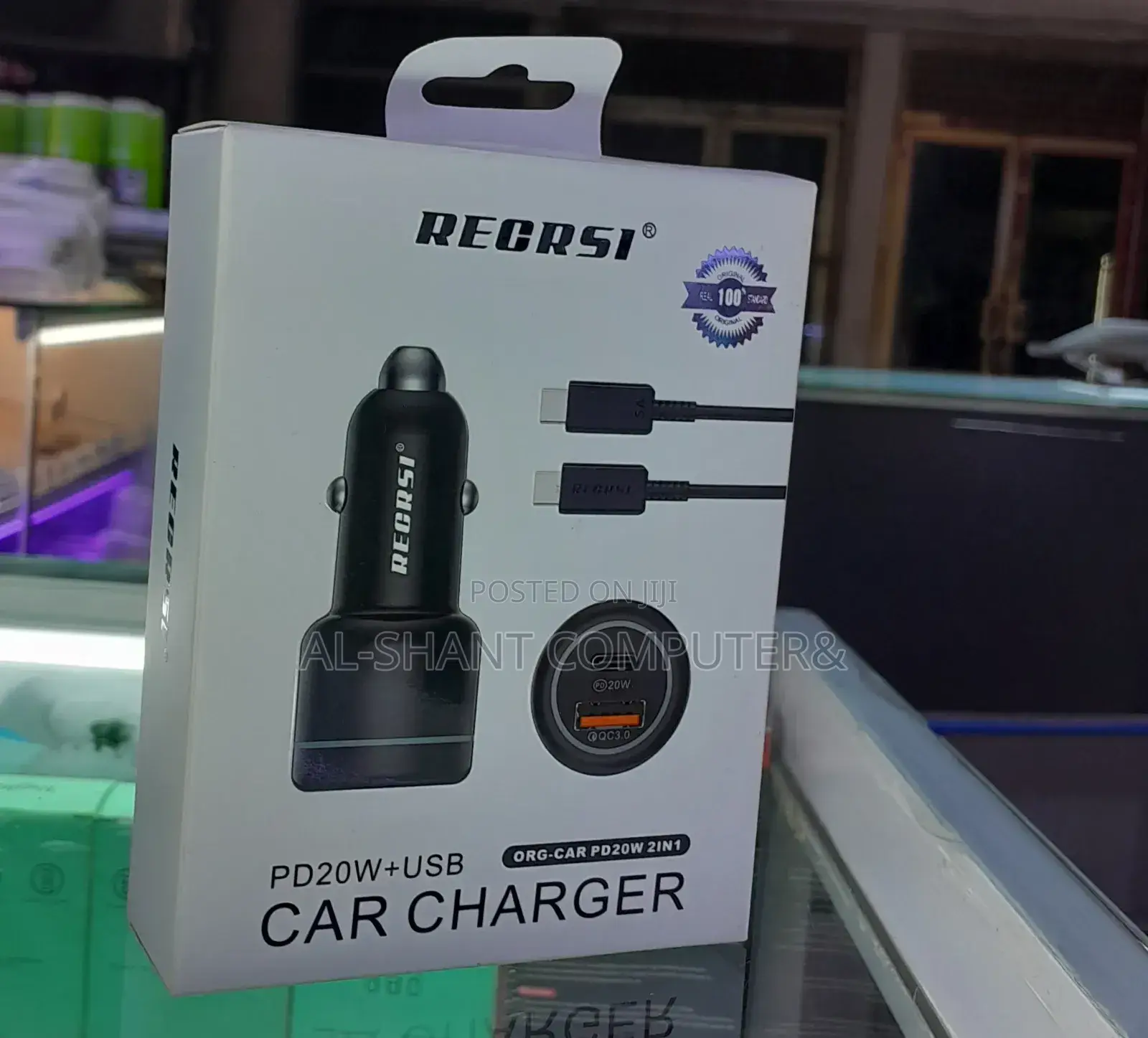 Recrsi 20w 2in1 Car Charger
