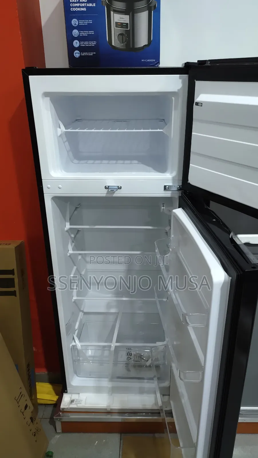 Midea 294l Double Door Fridge Freezer - Black