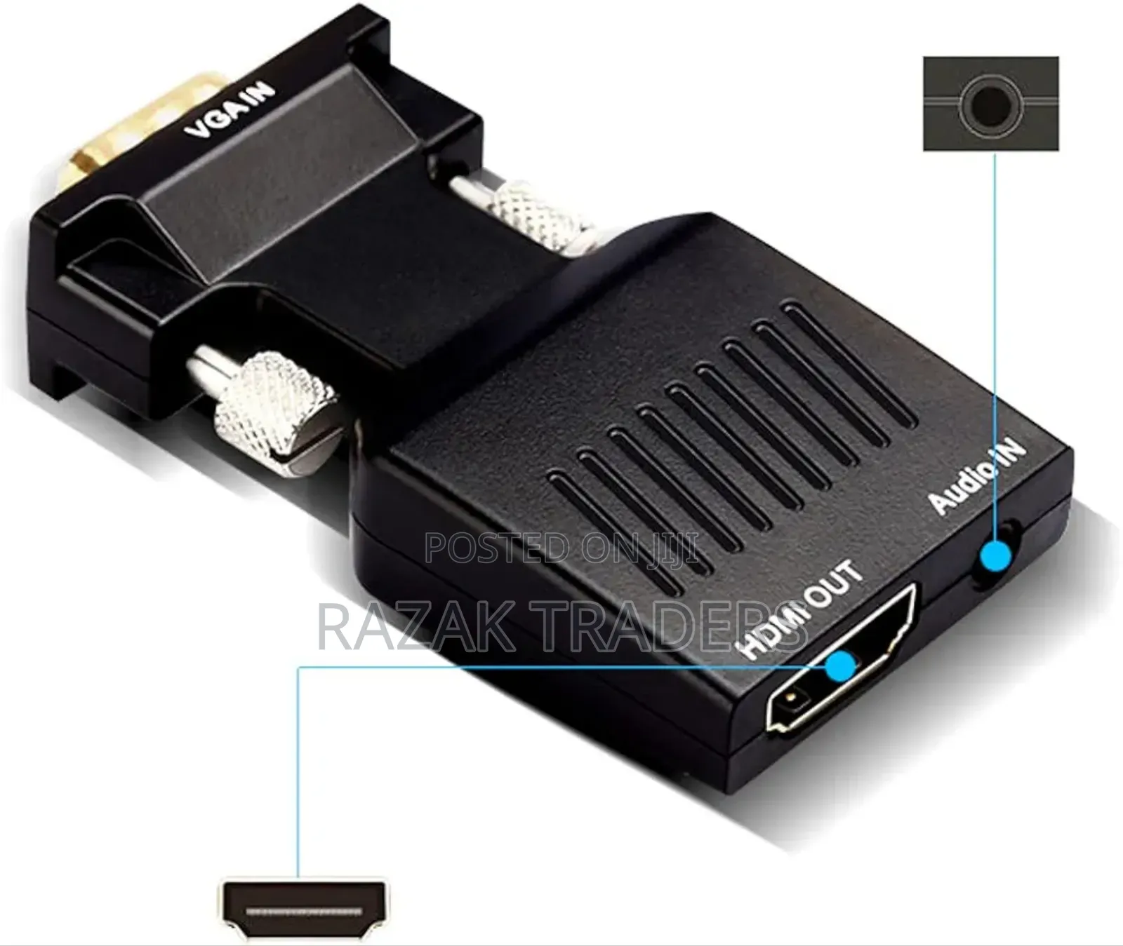 Vga to Hdmi Adapter With Audio Pc to Tv Monitor Projector