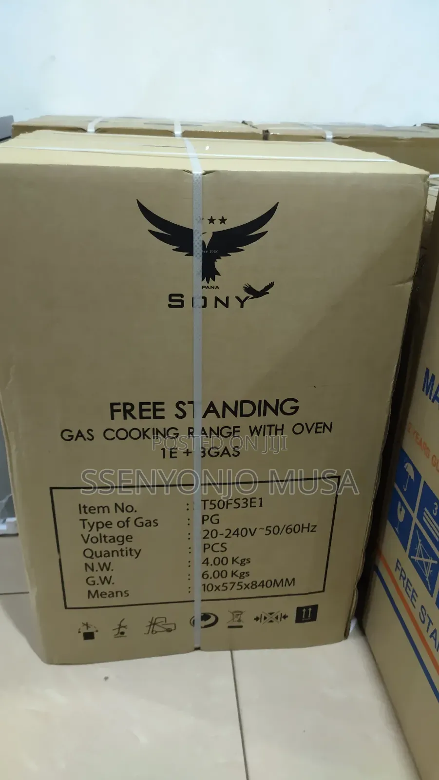 Sony 50cm Freestanding Gas Cooking Range With Oven -t50fs3e1