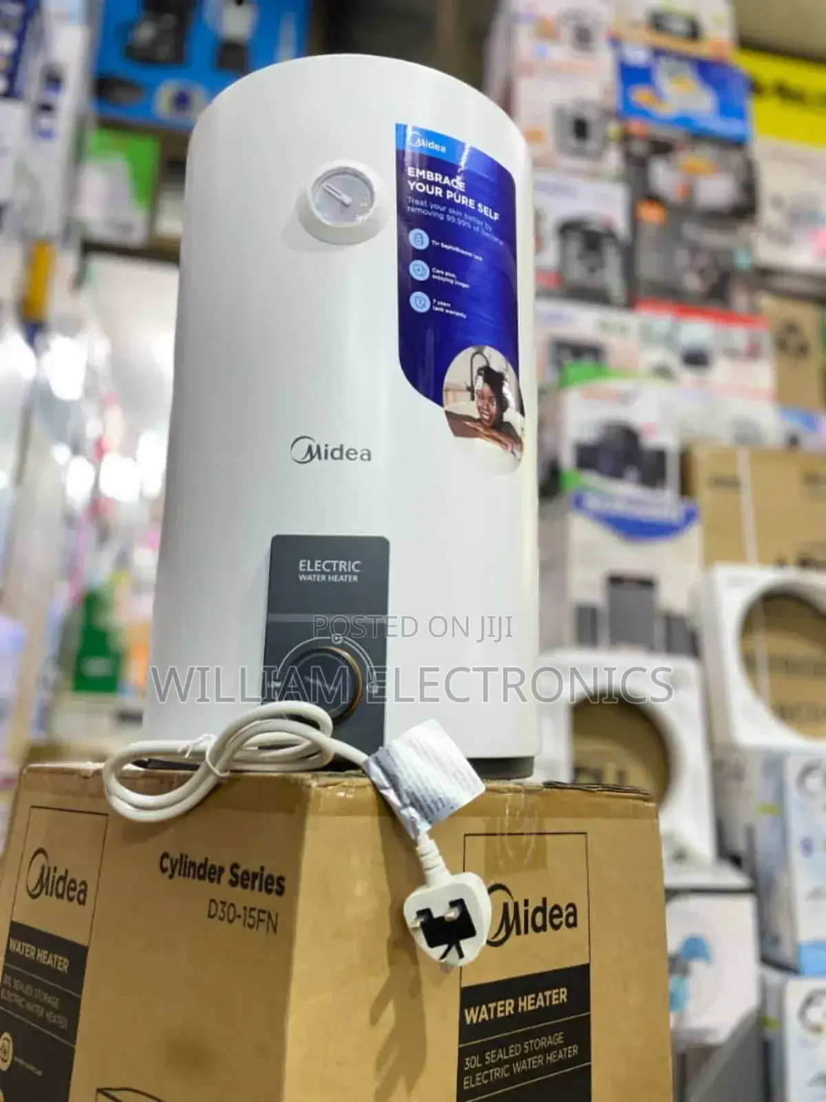 Midea 30l Electric Water Heater - White/Midea Water Heater