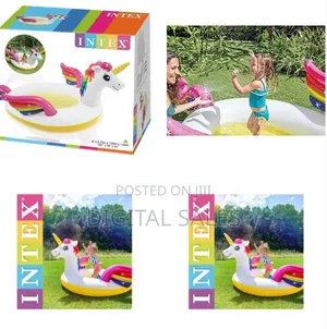 Photo - Intex Inflatable Mystic Unicorn Baby Kids Swimming Pool -