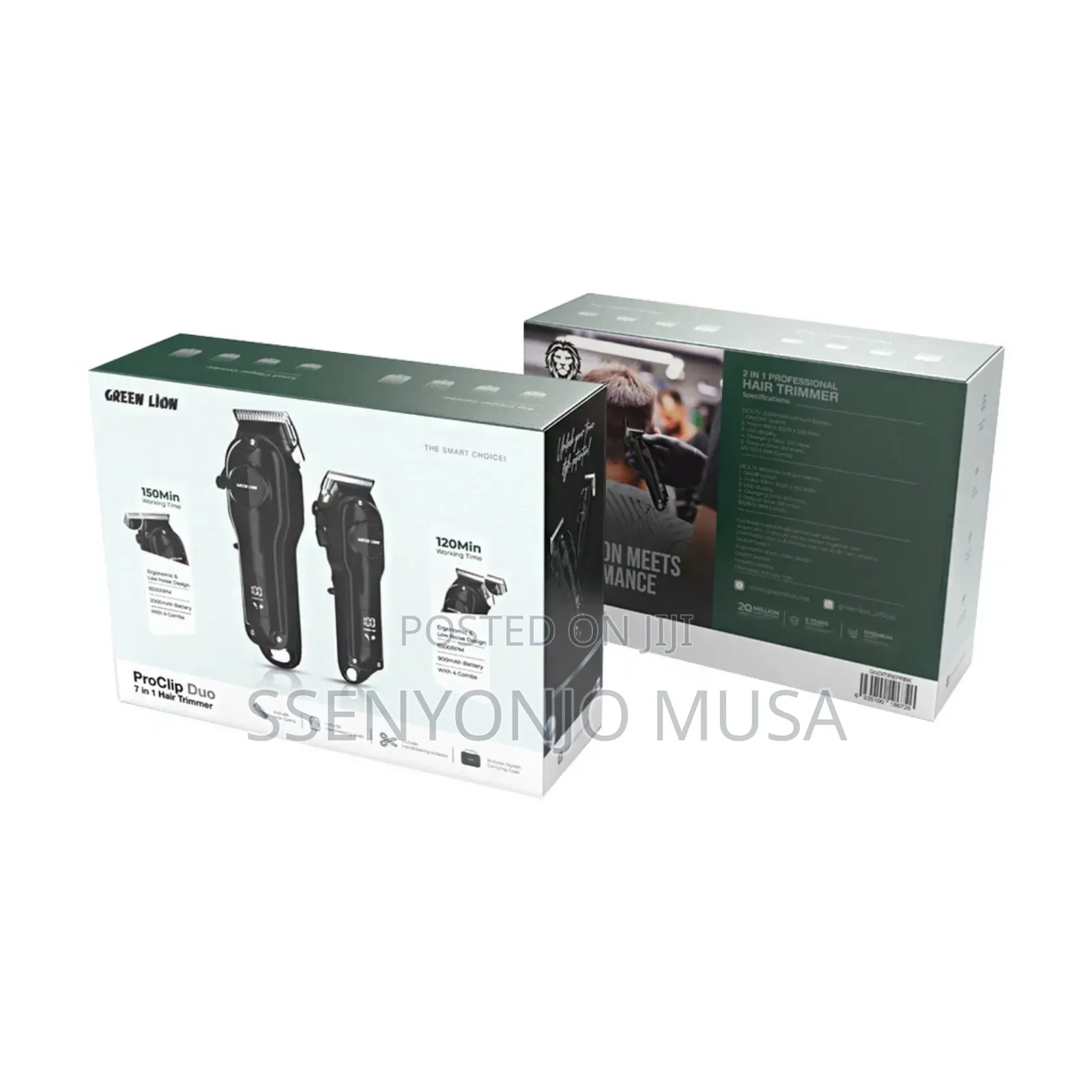 Green Lion 7-in-1 Hair Trimmer -150min Cordless, Proclip Duo