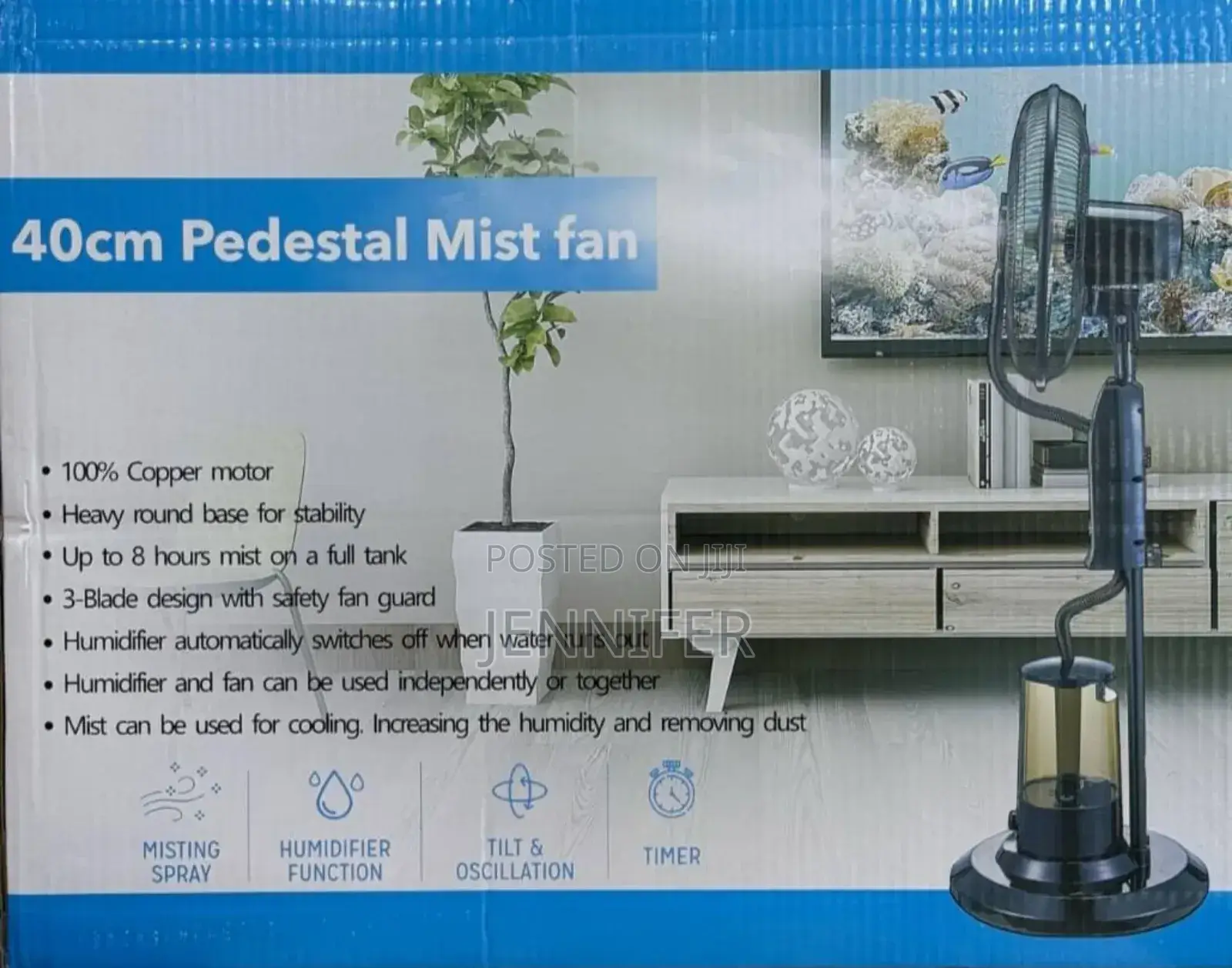 40m Pedestal Mist Fan