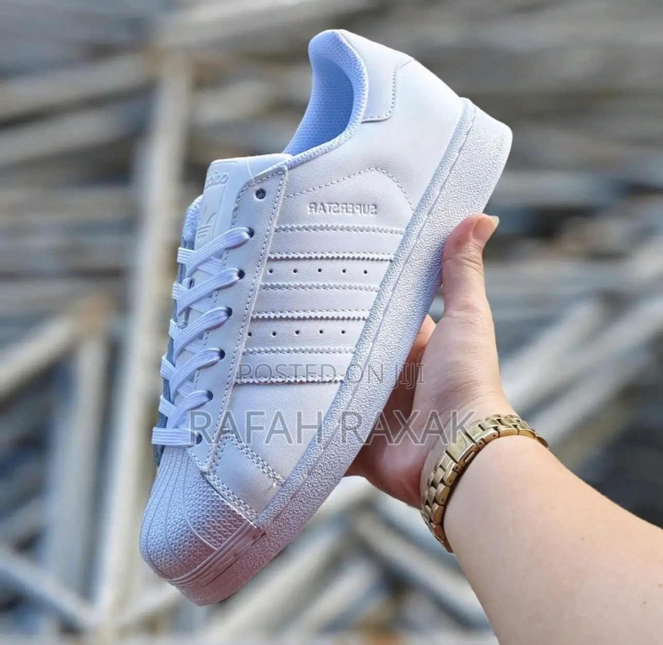 Original Unisex Triple White Adidas Superstar Sneakers