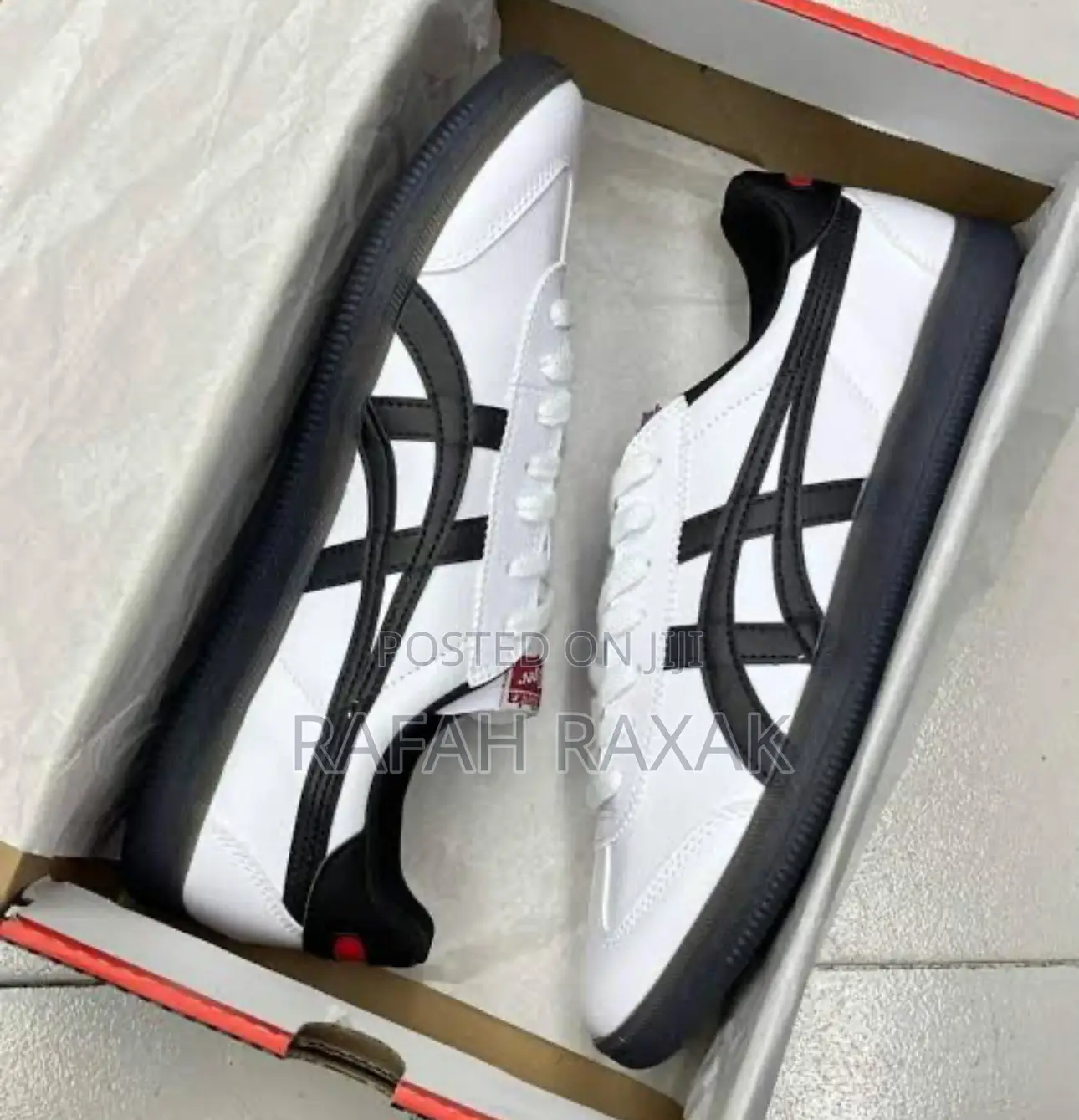 Black/White Asics Onitsuka Tiger Tokuten Casual Tennis Shoes