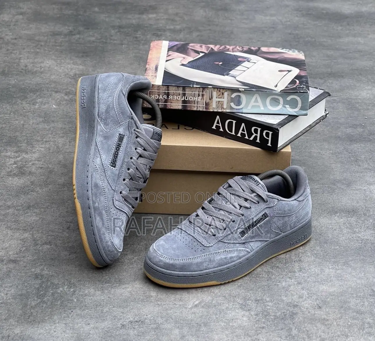 Original Gray Suede Reebok Classic “Club C” Casual Sneakers