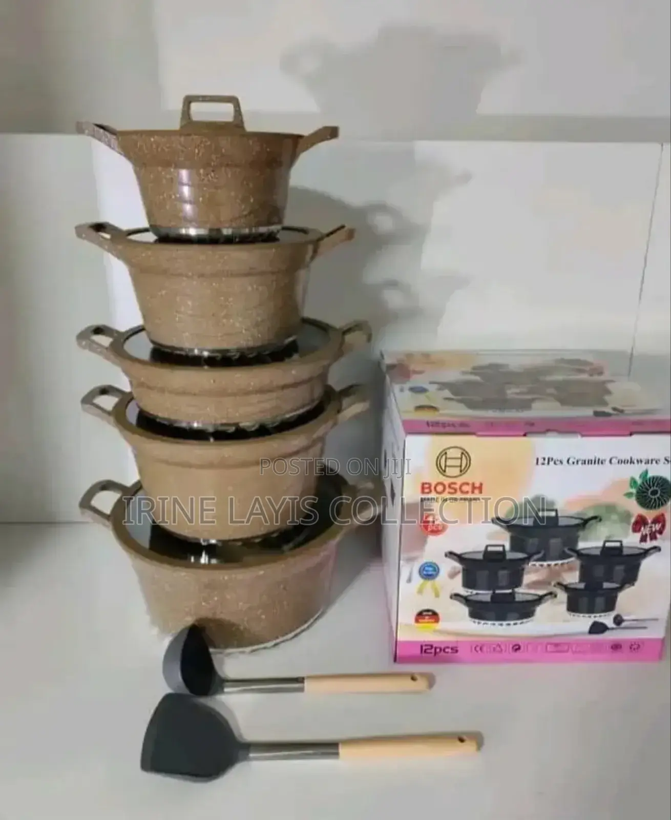 12 Pc Granite Cookware Set