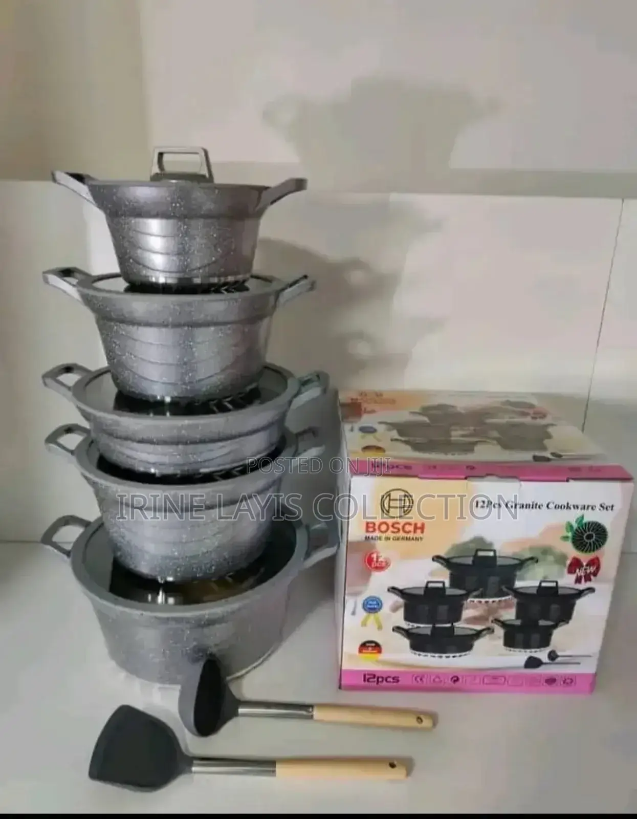 12 Pc Granite Cookware Set