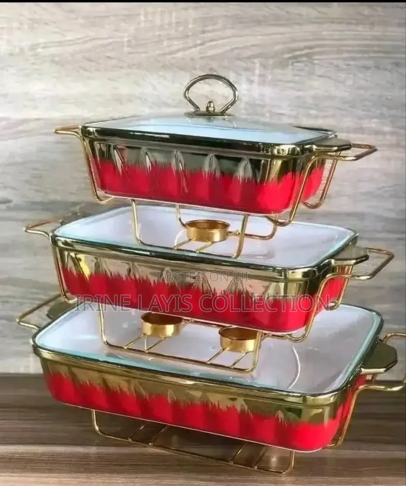 3ps Ceramic Chafing/Serving Dish Warmers