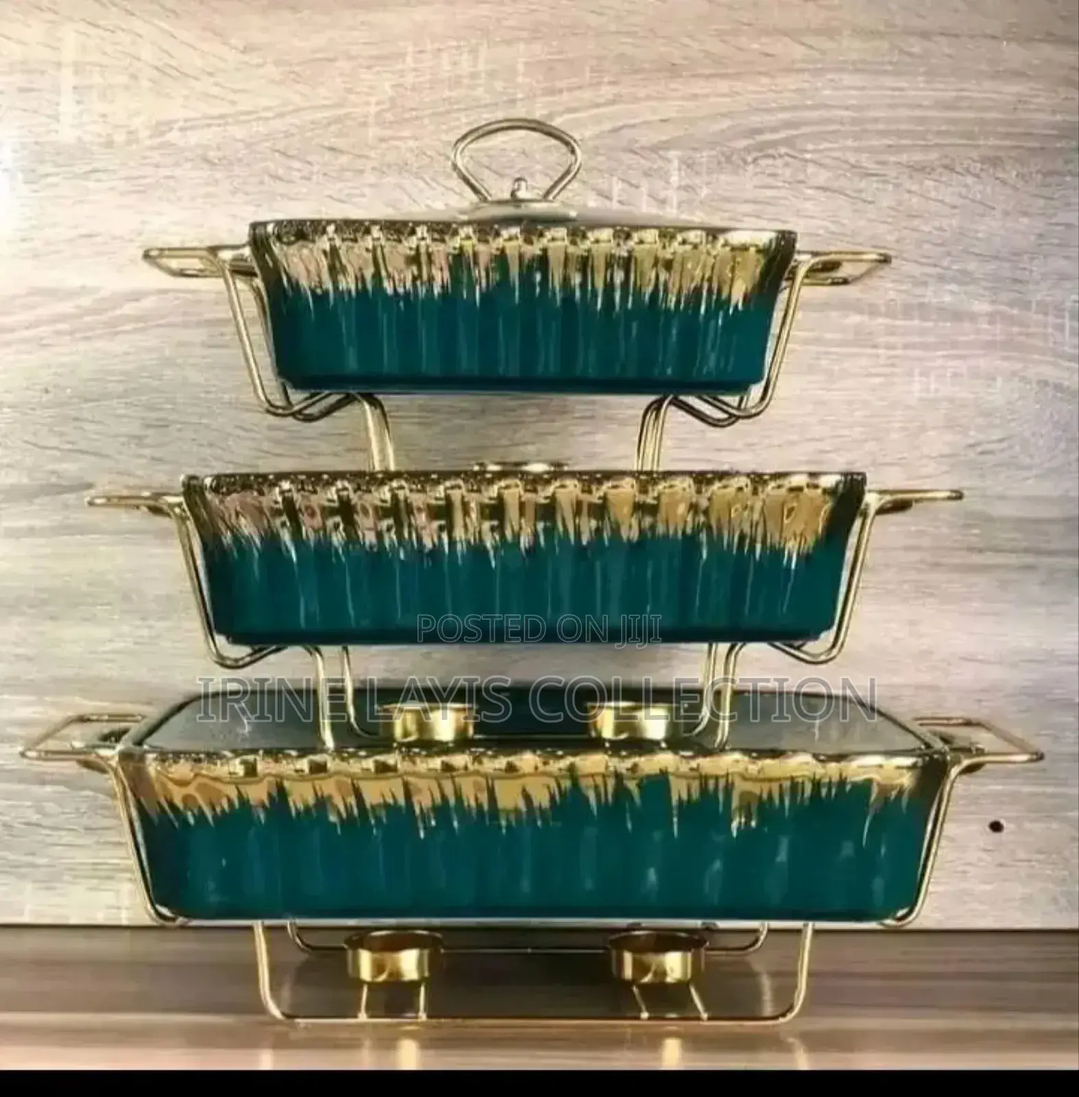 3ps Ceramic Chafing/Serving Dish Warmers