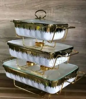 3ps Ceramic Chafing/Serving Dish Warmers