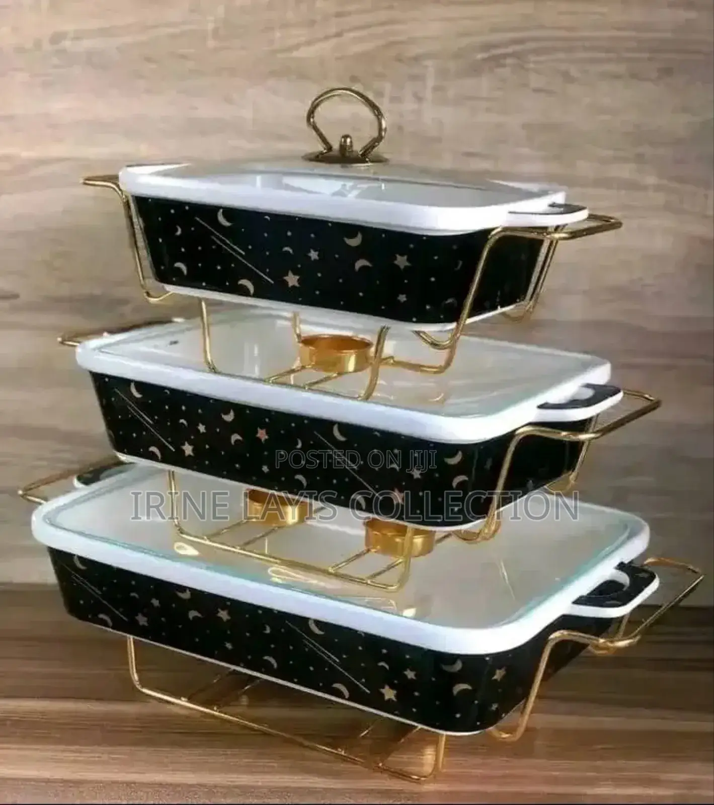 3ps Ceramic Chafing/Serving Dish Warmers