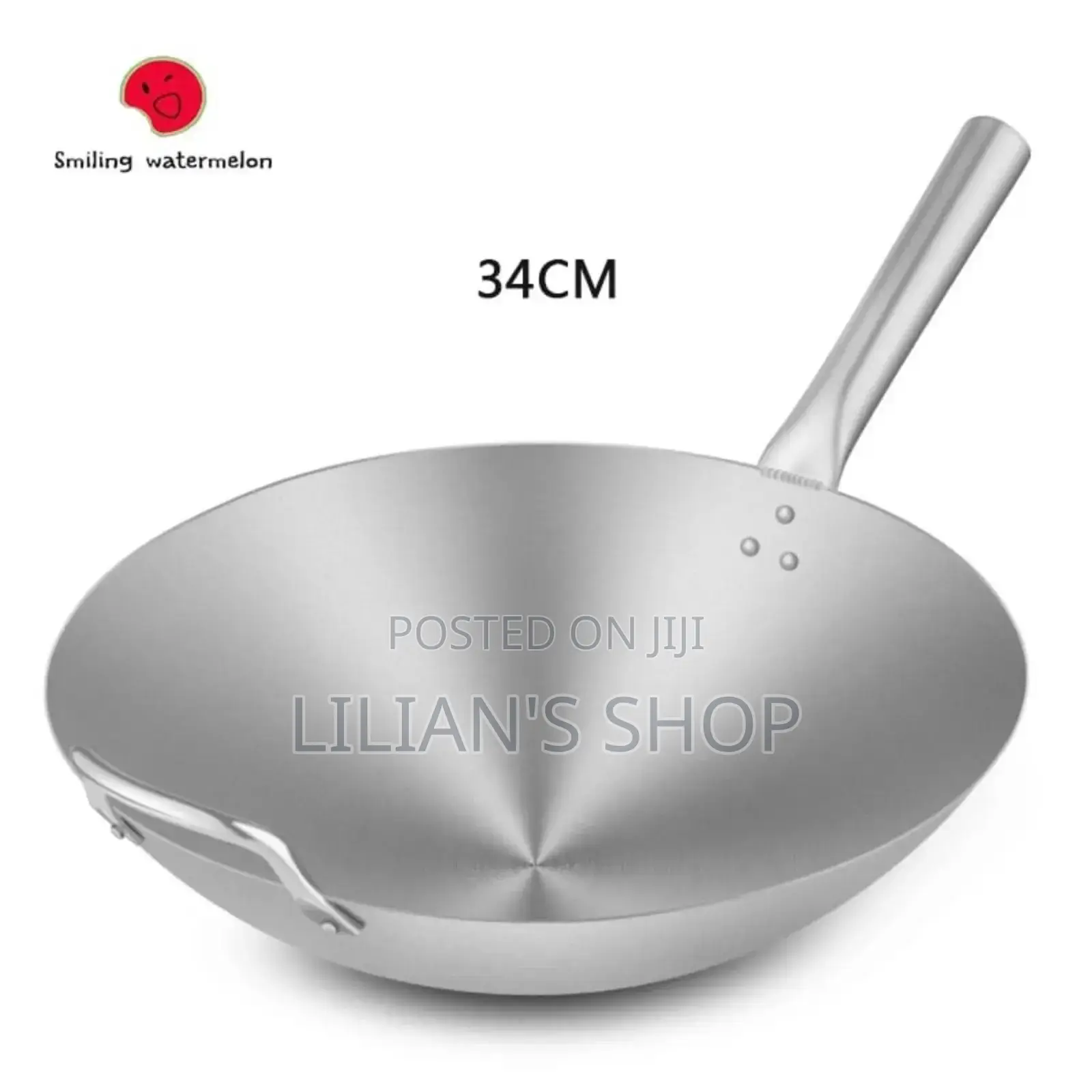 34cm Stainless Steel Frying Pan/Wok Pan