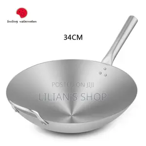 34cm Stainless Steel Frying Pan/Wok Pan