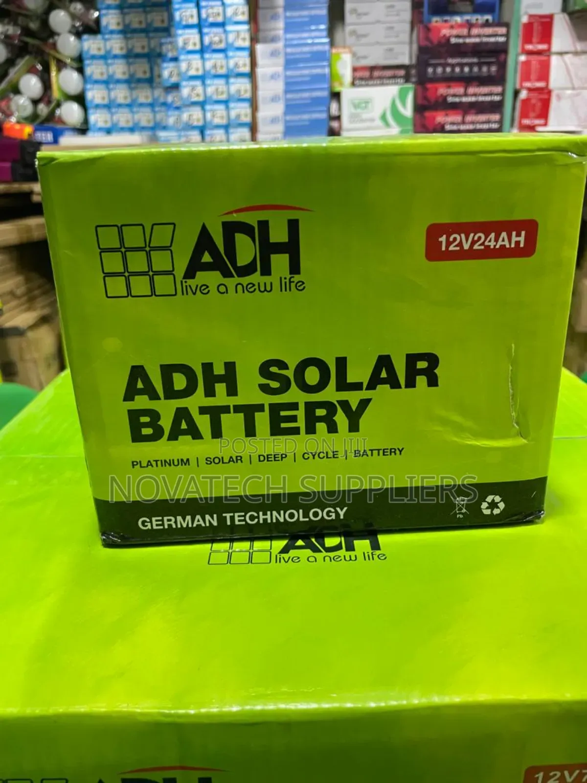24ah Durable Adh Solar Powder Battery Jukm