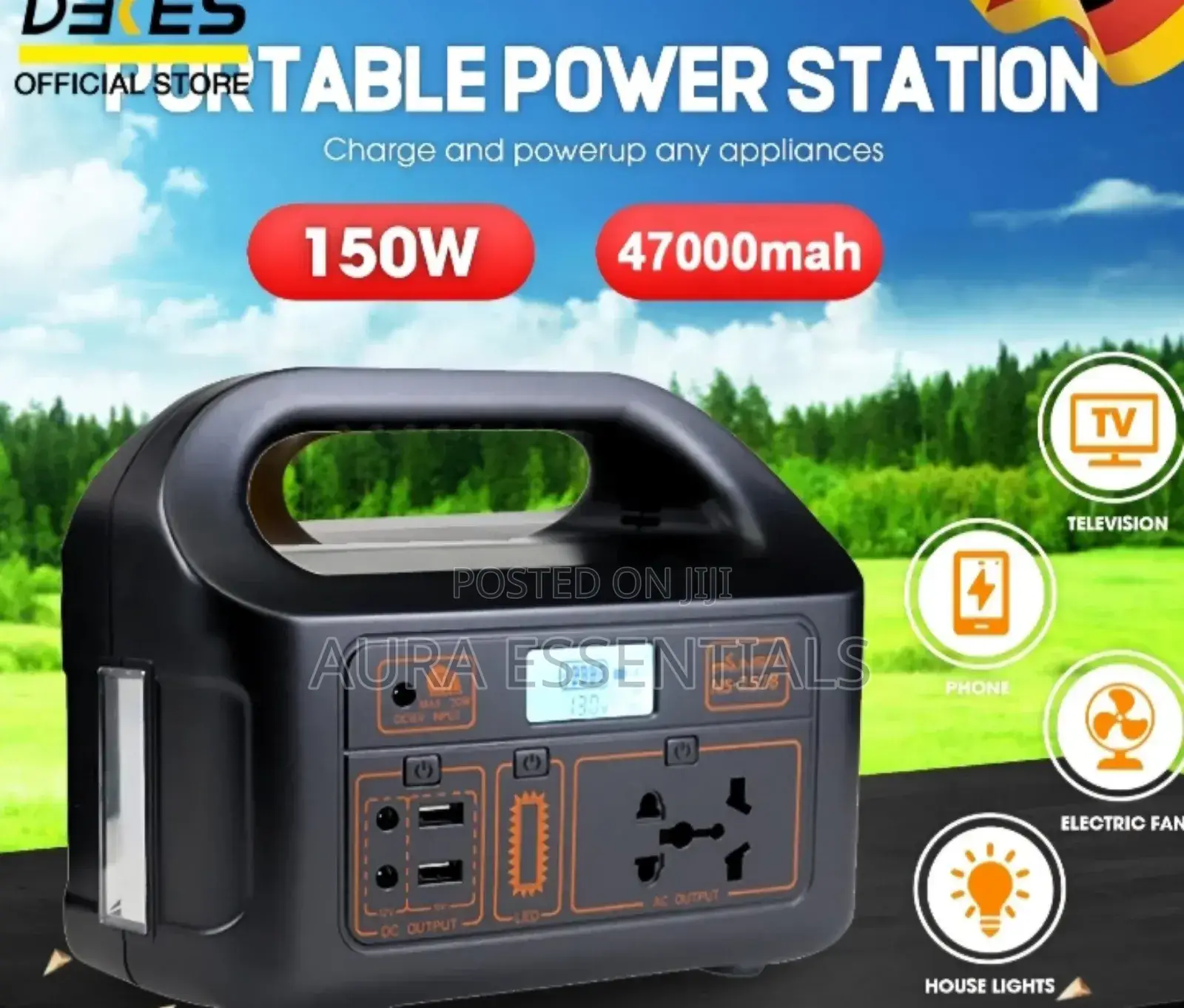 220v 150w Power Station Portable Outdoor Solar Generator