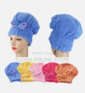 Photo - Quick Drying Hair Absorbent Turban Towel Cap Turban Wrap