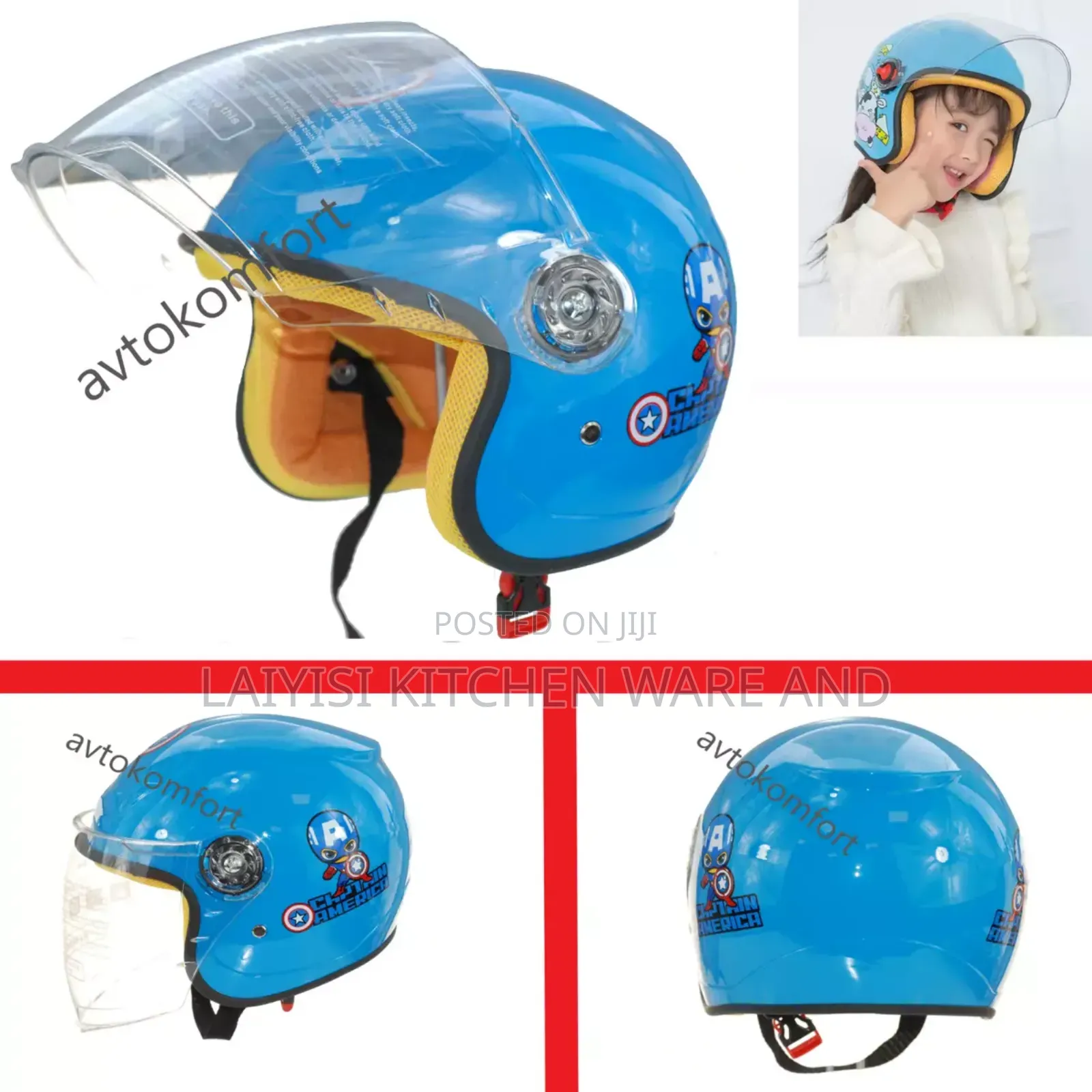 1kids Motorcycle Helmet Scooter Jet for Lectric Motorbike