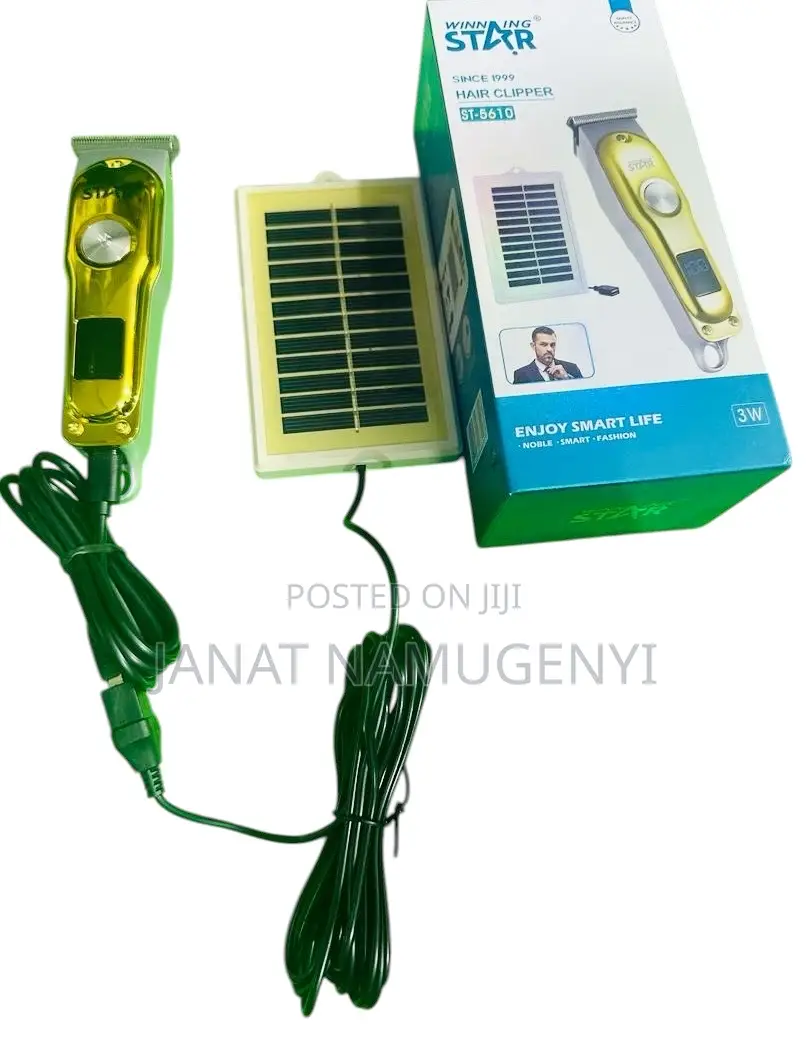 Winningstar Rechargeable Hair Clipper (Solar And Electricity
