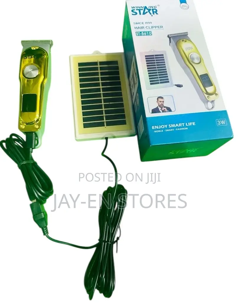 Winningstar Rechargeable Hair Clipper (Solar And Electricity
