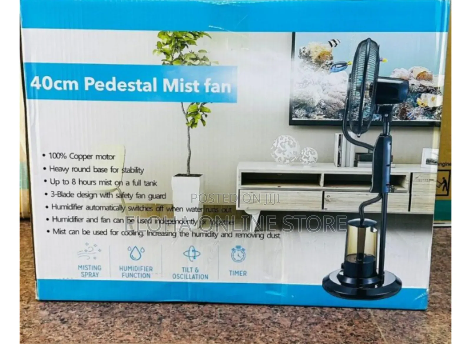 40cm Pedestal Mist Fan