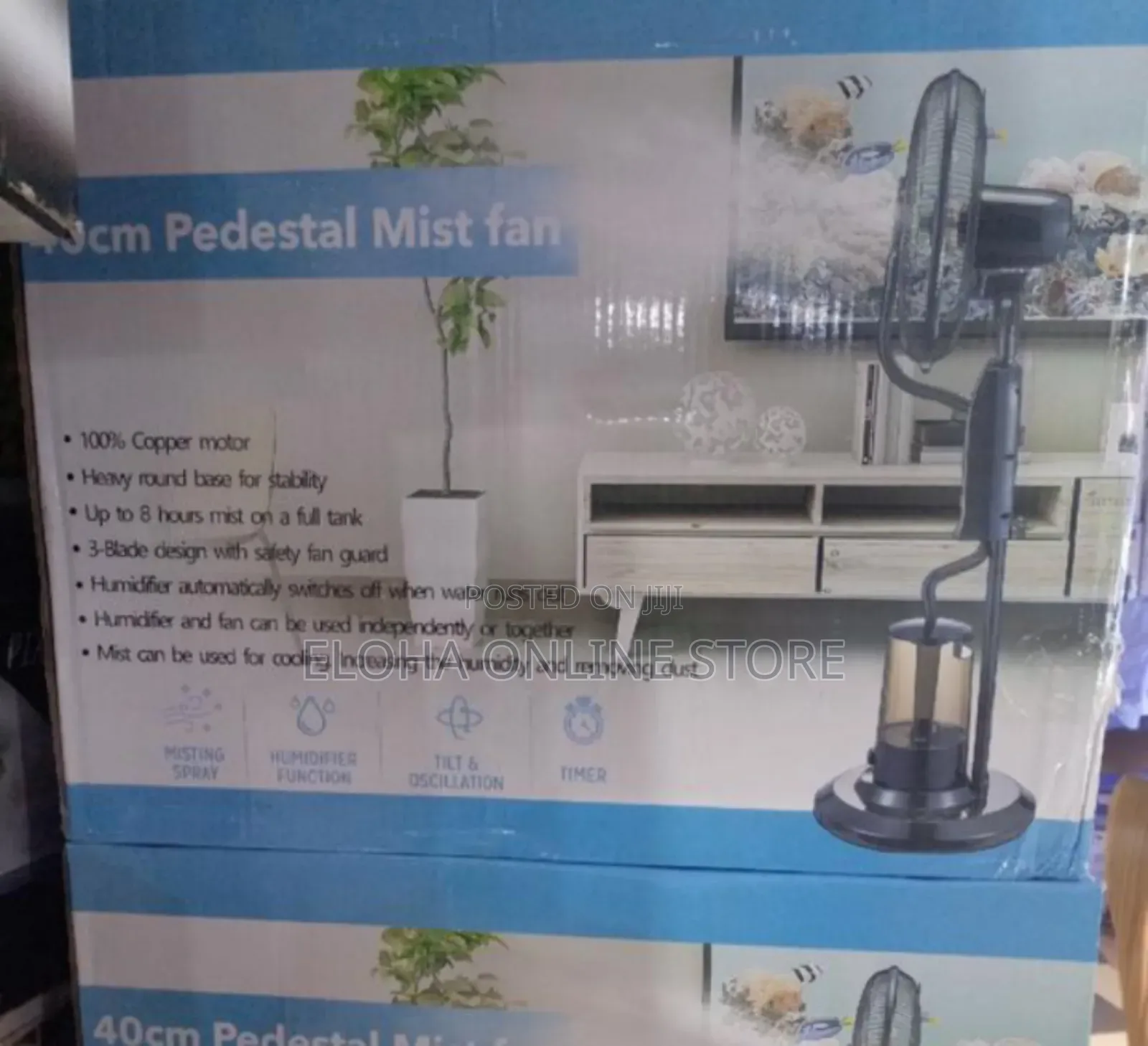 40cm Pedestal Mist Fan