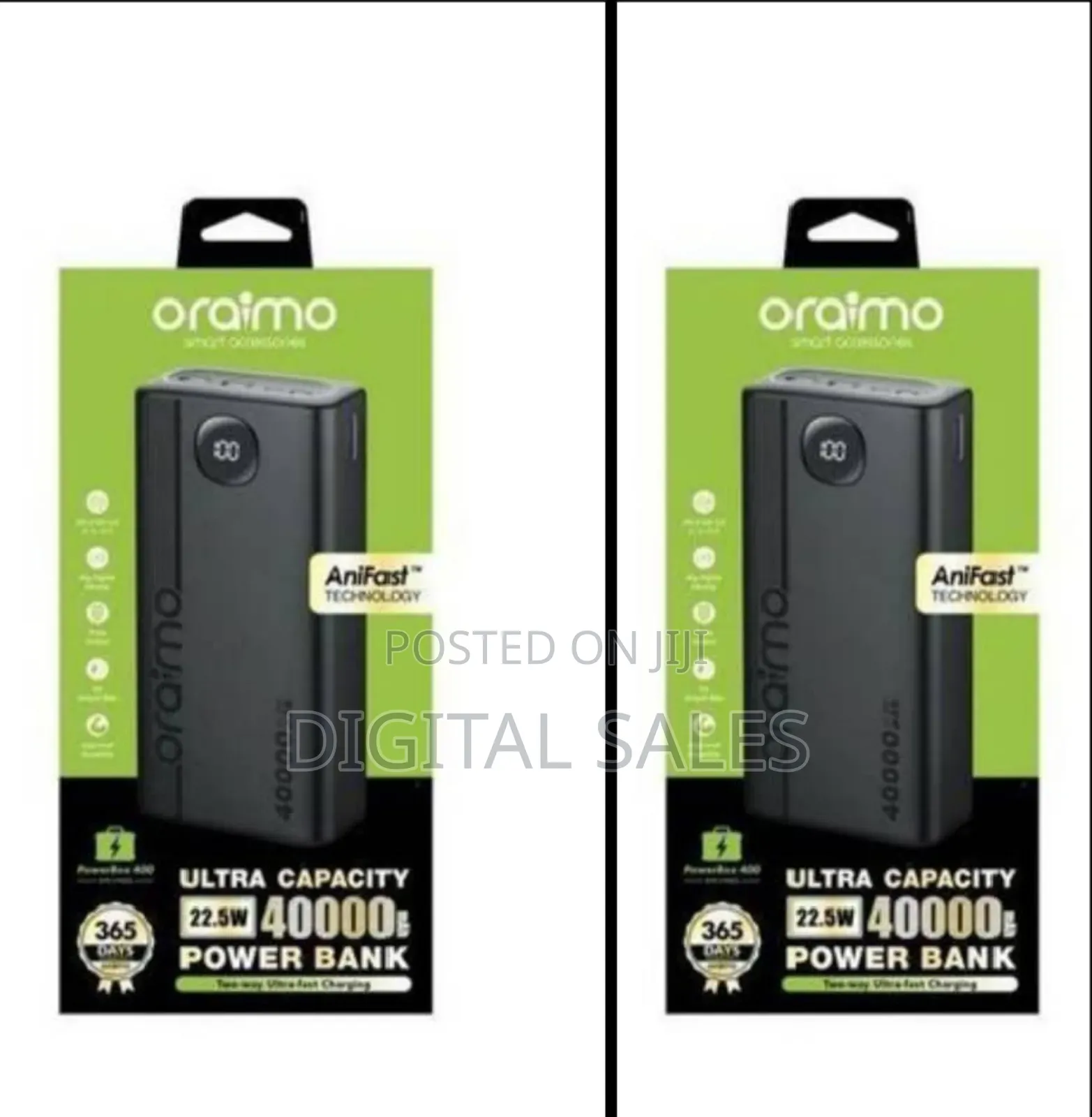 Oraimo 40000mah 22.5w Qc3 Two Way Fast Charging Power Bank