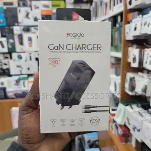 Type C 65w Yesido Gan Adapter Usb-C, Super Fast Charger