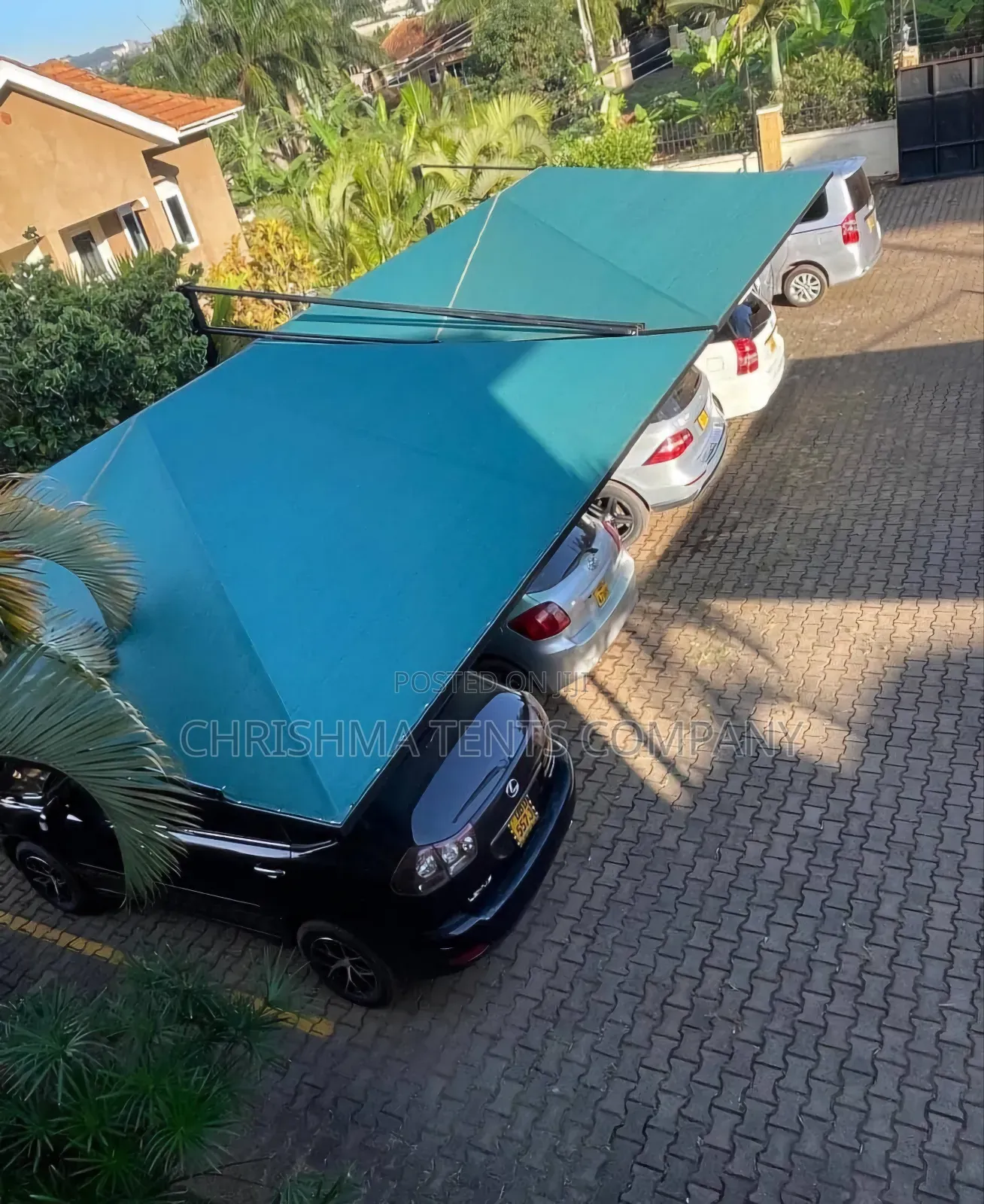 Modern Carport 5 Cars Waterproof Net Material
