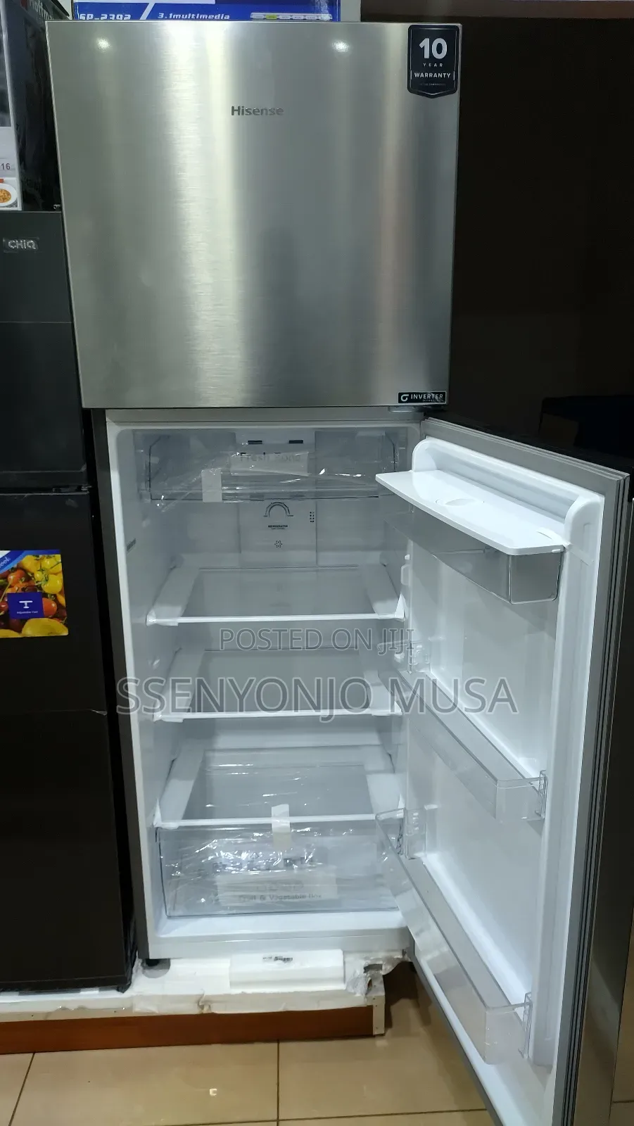 Hisense 419l Double Door Fridge - Rt419n4wcu, Frost-free