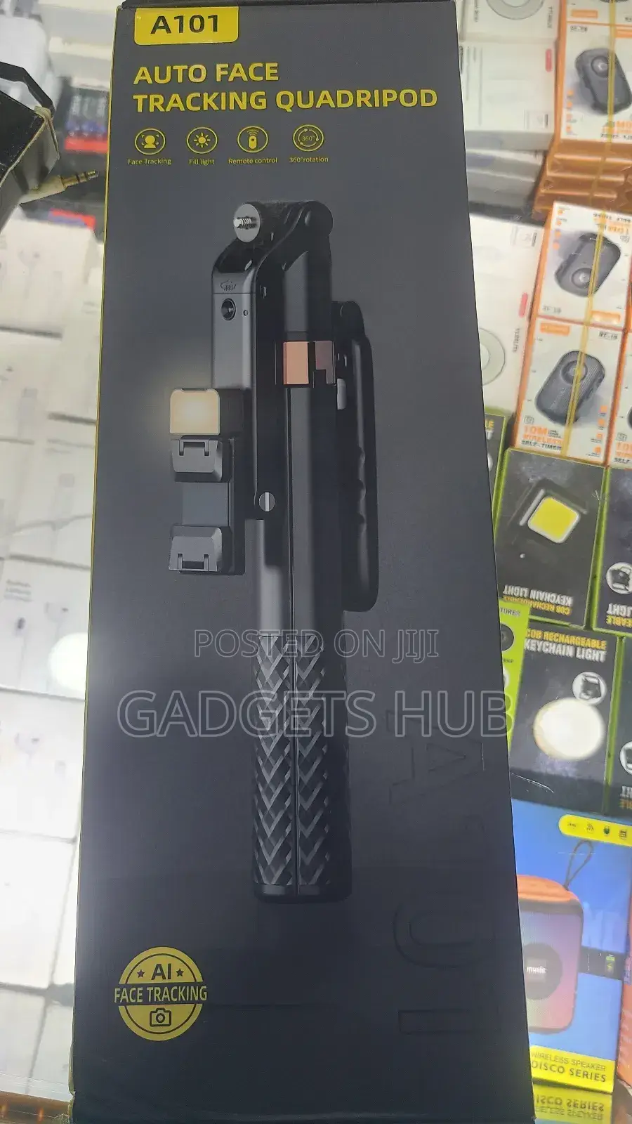 Auto Face Tracking Quadripod Selfie Stick Tripod