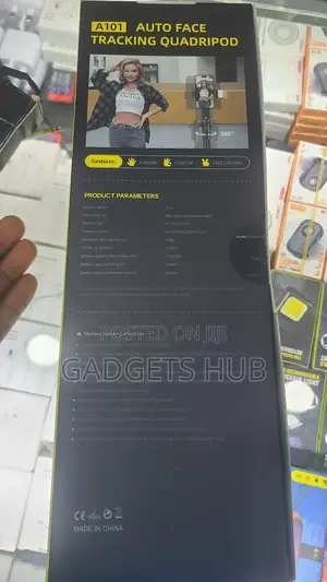Auto Face Tracking Quadripod Selfie Stick Tripod