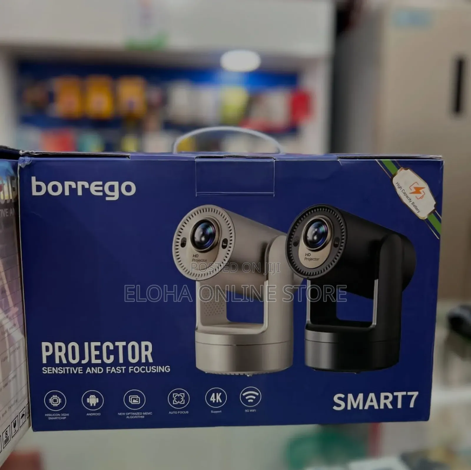 Borrego Smart 7 Rechargeable Projector 